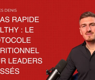 Charles Denis présentant un repas rapide healthy pour optimiser la performance des dirigeants