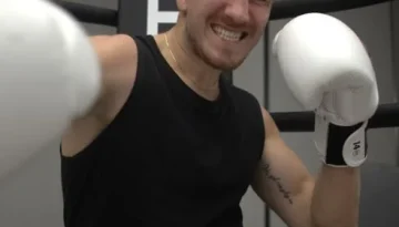 Charles Denis en combat de savate boxe française