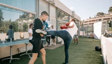 Charles Denis en combat de savate boxe française
