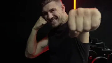 Charles Denis en combat de savate boxe française